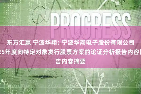 东方汇赢 宁波华翔: 宁波华翔电子股份有限公司2025年度向特定对象发行股票方案的论证分析报告内容摘要